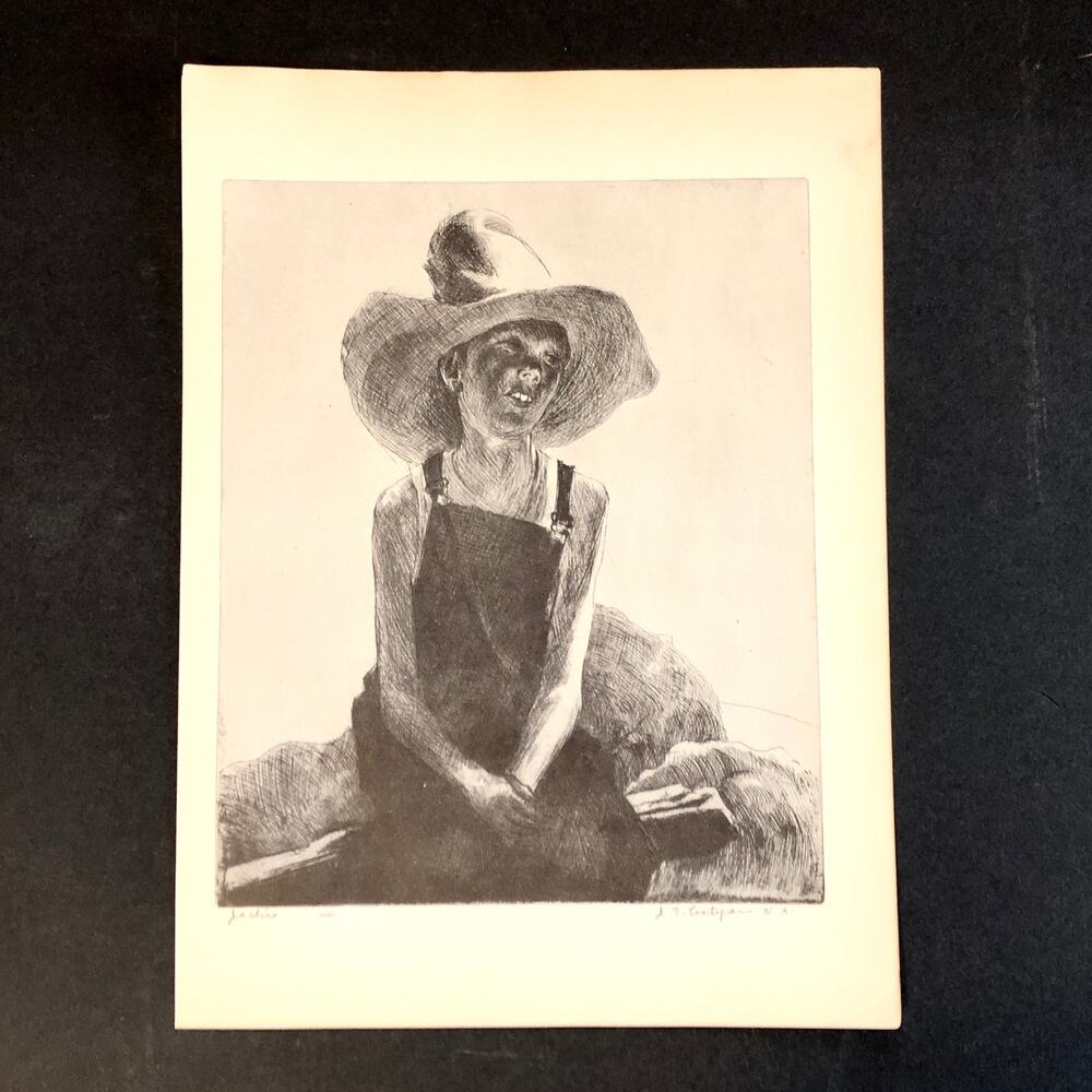 John E Costigan "Jackie" Art 1930s Print Treasury Collection Sketch Vintage